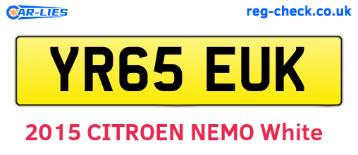 YR65EUK are the vehicle registration plates.