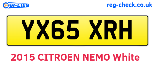 YX65XRH are the vehicle registration plates.
