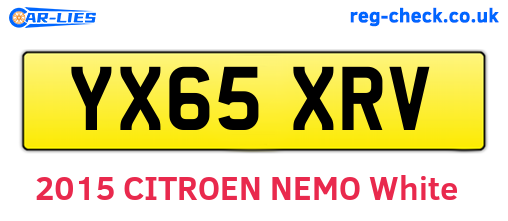 YX65XRV are the vehicle registration plates.
