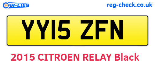 YY15ZFN are the vehicle registration plates.