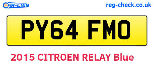 PY64FMO are the vehicle registration plates.