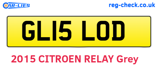 GL15LOD are the vehicle registration plates.