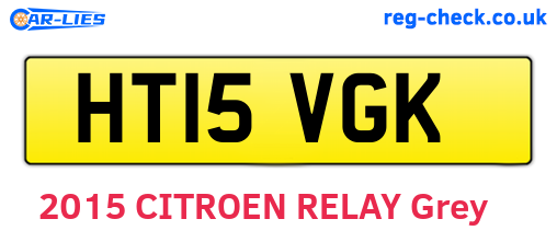 HT15VGK are the vehicle registration plates.