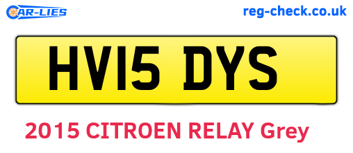 HV15DYS are the vehicle registration plates.