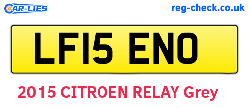 LF15ENO are the vehicle registration plates.