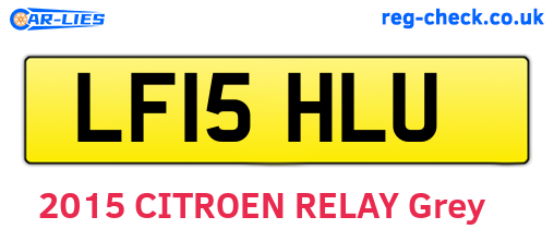 LF15HLU are the vehicle registration plates.