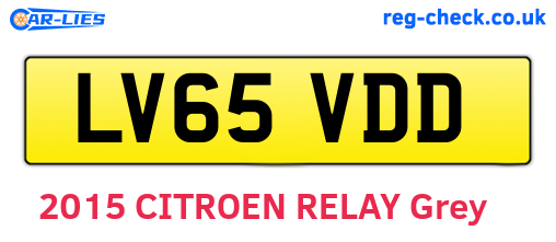 LV65VDD are the vehicle registration plates.