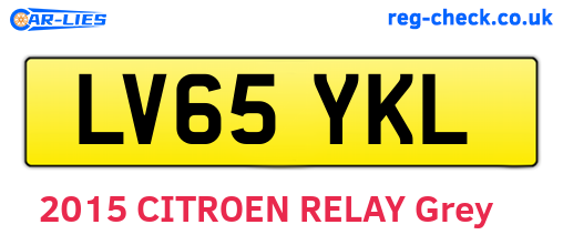 LV65YKL are the vehicle registration plates.