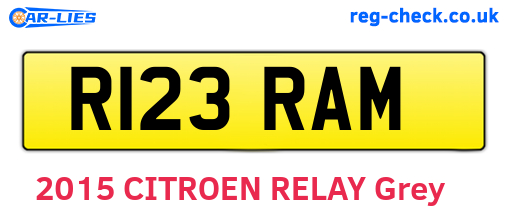 R123RAM are the vehicle registration plates.