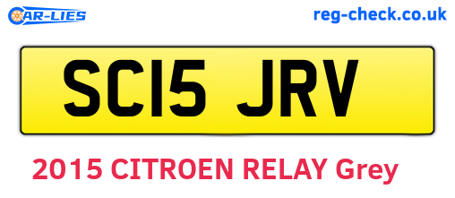 SC15JRV are the vehicle registration plates.