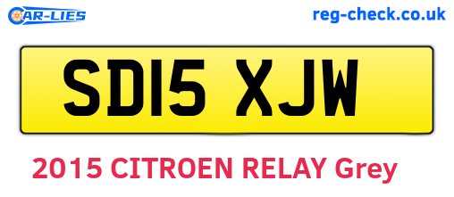 SD15XJW are the vehicle registration plates.