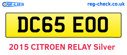DC65EOO are the vehicle registration plates.