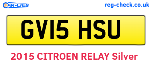 GV15HSU are the vehicle registration plates.