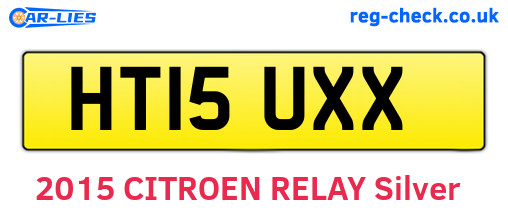 HT15UXX are the vehicle registration plates.