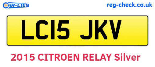 LC15JKV are the vehicle registration plates.