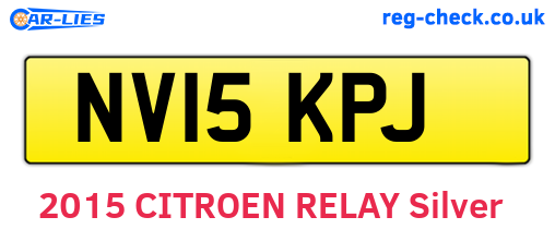NV15KPJ are the vehicle registration plates.