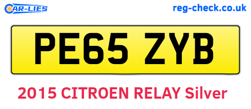 PE65ZYB are the vehicle registration plates.