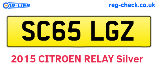 SC65LGZ are the vehicle registration plates.