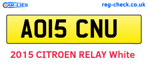 AO15CNU are the vehicle registration plates.