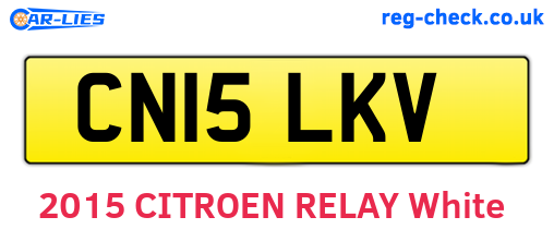 CN15LKV are the vehicle registration plates.