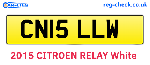 CN15LLW are the vehicle registration plates.