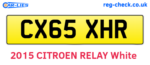 CX65XHR are the vehicle registration plates.
