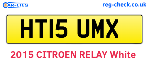 HT15UMX are the vehicle registration plates.