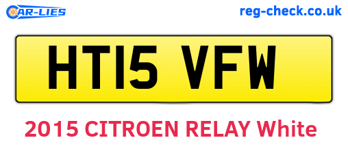 HT15VFW are the vehicle registration plates.
