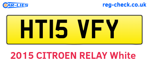 HT15VFY are the vehicle registration plates.