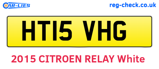 HT15VHG are the vehicle registration plates.