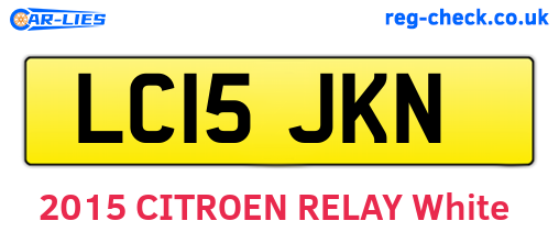 LC15JKN are the vehicle registration plates.