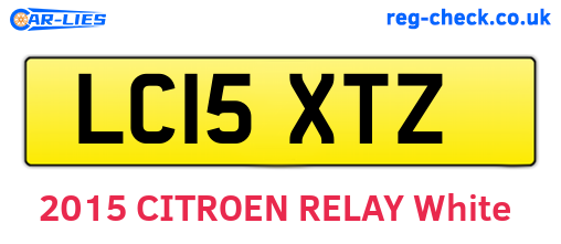 LC15XTZ are the vehicle registration plates.