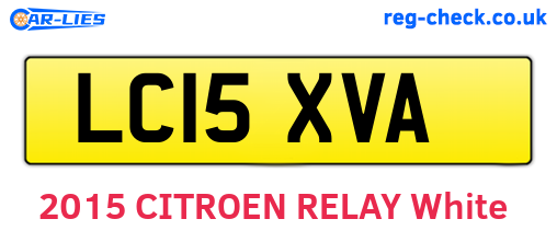 LC15XVA are the vehicle registration plates.