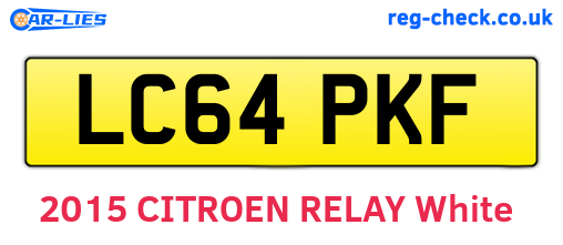 LC64PKF are the vehicle registration plates.