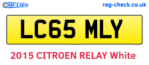 LC65MLY are the vehicle registration plates.