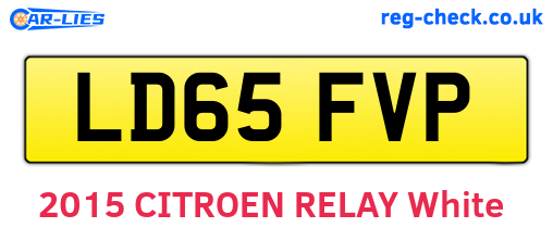 LD65FVP are the vehicle registration plates.