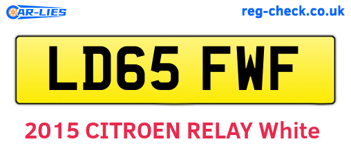 LD65FWF are the vehicle registration plates.