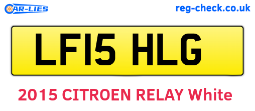 LF15HLG are the vehicle registration plates.