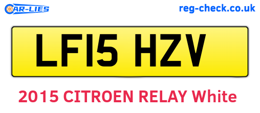 LF15HZV are the vehicle registration plates.