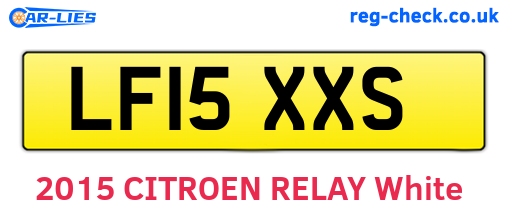 LF15XXS are the vehicle registration plates.