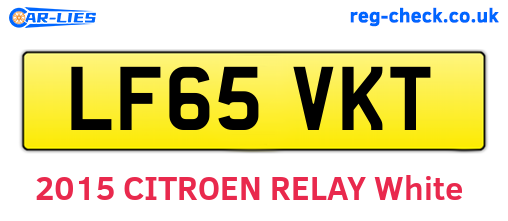 LF65VKT are the vehicle registration plates.