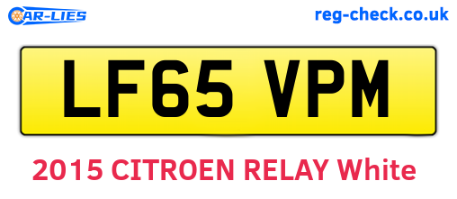 LF65VPM are the vehicle registration plates.