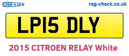 LP15DLY are the vehicle registration plates.