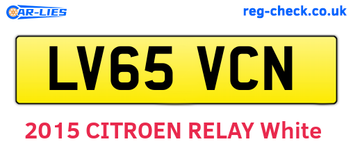 LV65VCN are the vehicle registration plates.