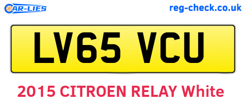 LV65VCU are the vehicle registration plates.