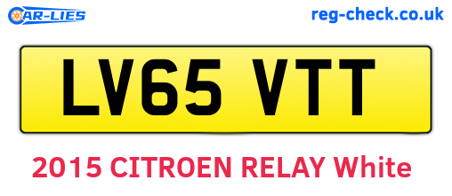 LV65VTT are the vehicle registration plates.
