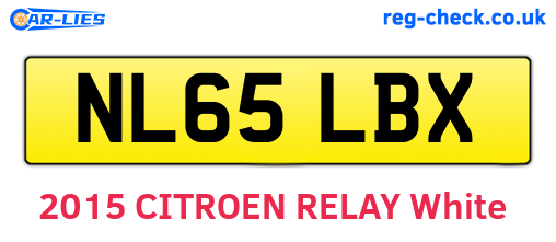 NL65LBX are the vehicle registration plates.