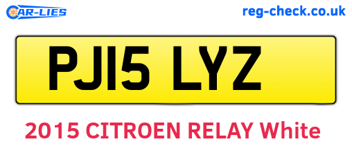 PJ15LYZ are the vehicle registration plates.