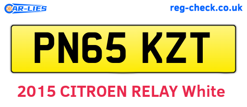 PN65KZT are the vehicle registration plates.