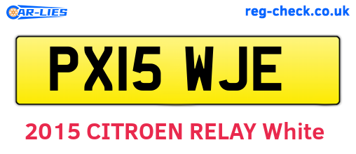 PX15WJE are the vehicle registration plates.